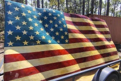The largest carved wooden flag in the world!!