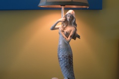 Mermaid lamp on a sand dollar base!!