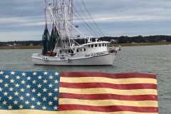On the Shallotte River with the Capt CL Holden shrimp boat!!